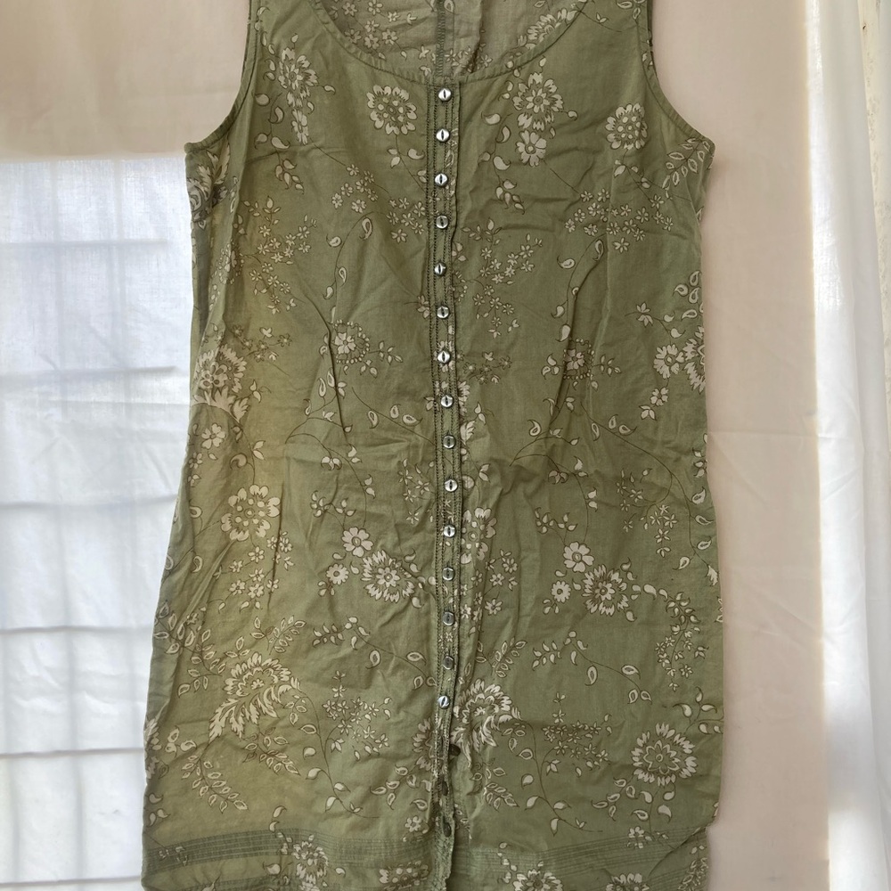 Vintage J. Crew Floral Button-Down Shift Dress